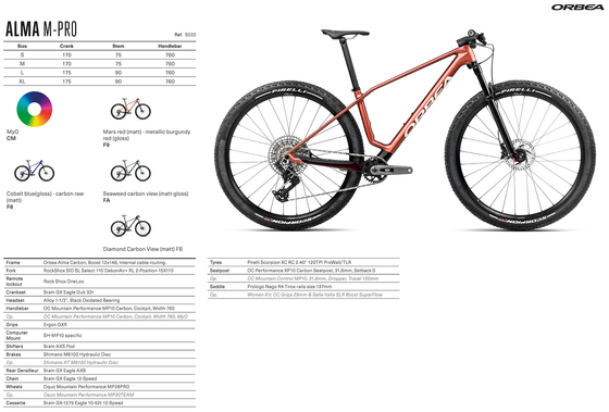 2025 Orbea Alma M-PRO - OMX Carbon - SRAM GX Eagle AXS (S220) XC MTB