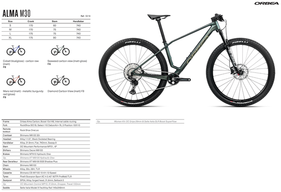 2025 Orbea Alma M30 - OMX Carbon - Shimano XT M8100 (S218) XC MTB