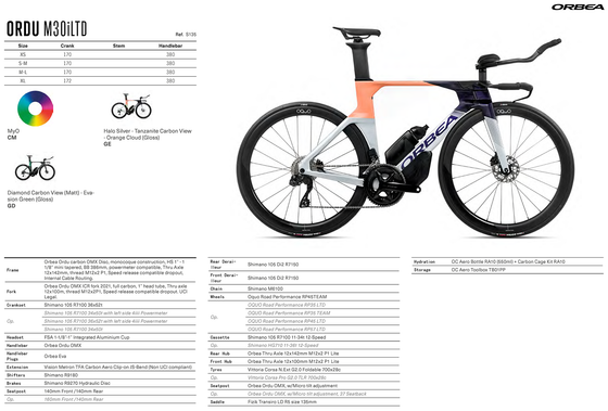 2025 ORBEA ORDU M30iLTD - OMX Carbon - Shimano 105 Di2 (S135) TT/Triathlon Bike