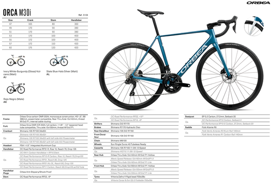 2025 ORBEA ORCA M30i - OMR Carbon - Shimano 105 Di2 (S108) Road Bike