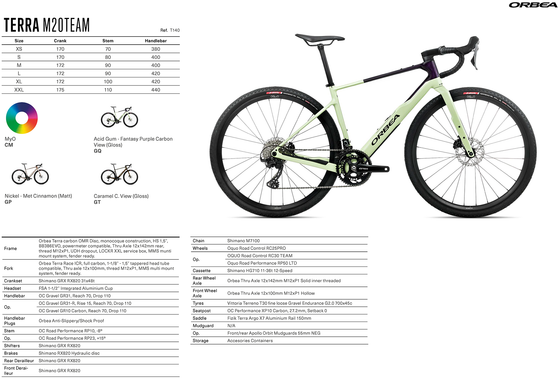 2026 ORBEA TERRA M20TEAM - OMR Carbon - Shimano GRX RX820 (T140) Gravel Bike