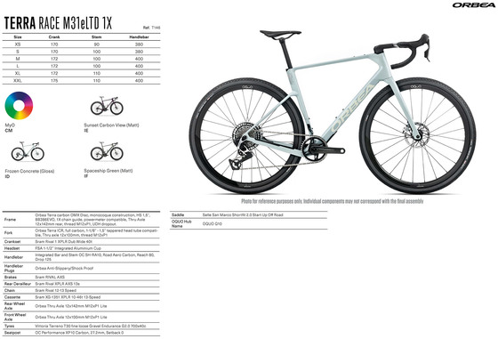 2026 ORBEA TERRA RACE M31eLTD 1X - OMX Carbon - SRAM Rival XPLR AXS (T146) Gravel Race Bike