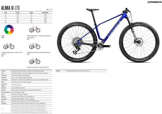 2026 Orbea Alma M-LTD - OMX Carbon - SRAM XX Eagle SL AXS (T218) XC MTB